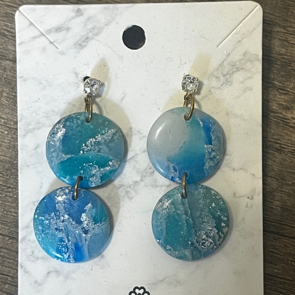 Ocean Earrings Marbled - Picture 2 of 3